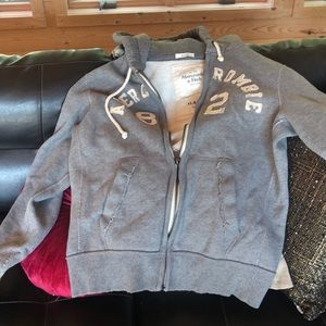 Warm mens zip up hoodie